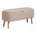 Truhenbank >Harlow< in Beige, Polyester - 95x45x37cm (BxHxT)