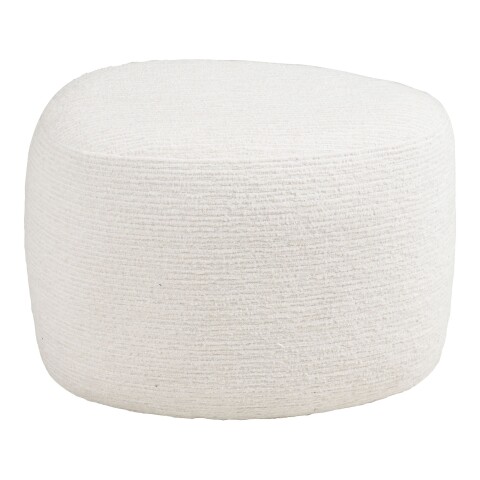 Fußhocker >Hilo< in creme-weiss, Polyester - 55x39x40cm (BxHxT)