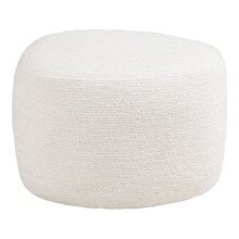 Fußhocker >Hilo< in creme-weiss, Polyester -...