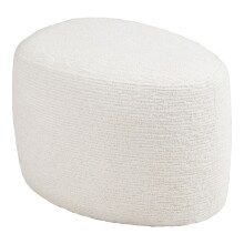 Fußhocker >Hilo< in creme-weiss, Polyester - 55x39x40cm (BxHxT)