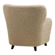 Ohrensessel >Lunaro< in Hellbraun, Polyester - 86x87x84cm (BxHxT)