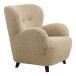 Ohrensessel >Lunaro< in Hellbraun, Polyester - 86x87x84cm (BxHxT)