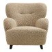 Ohrensessel >Lunaro< in Hellbraun, Polyester - 86x87x84cm (BxHxT)