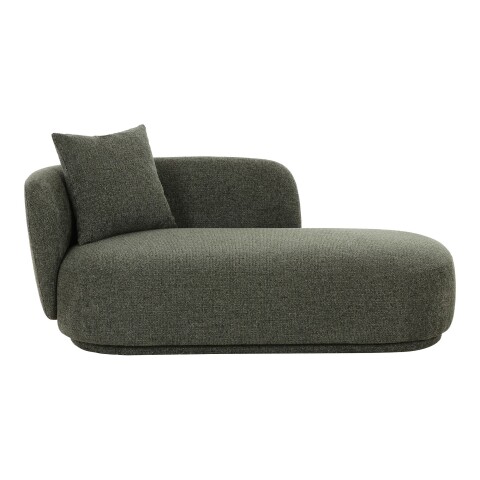 Recamiere >Mykonos< in Grün, Polyester - 88x85x175cm (BxHxT)