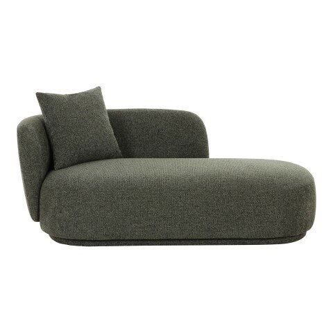 Recamiere >Mykonos< in Grün, Polyester - 88x85x175cm (BxHxT)