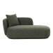Recamiere >Mykonos< in Grün, Polyester - 88x85x175cm (BxHxT)