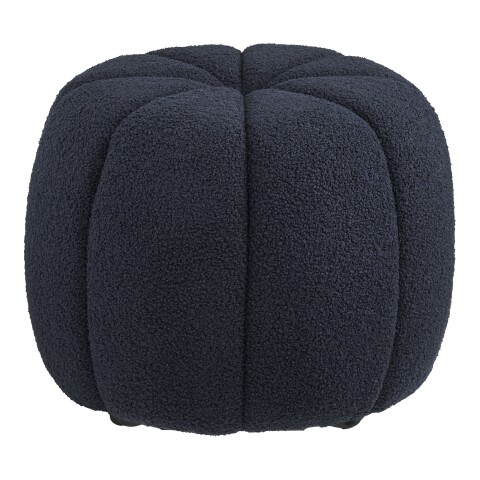 Pouf >Paisley< in Marineblau, Polyester - 48x38x48cm (BxHxT)