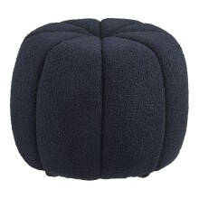 Pouf >Paisley< in Marineblau, Polyester -...