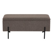 Truhenbank >Watford< in Braun, Polyester -...
