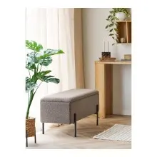 Truhenbank >Watford< in Braun, Polyester -...