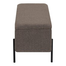 Truhenbank >Watford< in Braun, Polyester - 95x43x36,5cm (BxHxT)