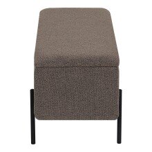 Truhenbank >Watford< in Braun, Polyester - 95x43x36,5cm (BxHxT)