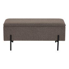 Truhenbank >Watford< in Braun, Polyester -...