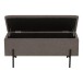 Truhenbank >Watford< in Braun, Polyester - 95x43x36,5cm (BxHxT)