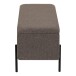 Truhenbank >Watford< in Braun, Polyester - 95x43x36,5cm (BxHxT)