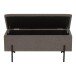 Truhenbank >Watford< in Braun, Polyester - 95x43x36,5cm (BxHxT)