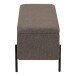 Truhenbank >Watford< in Braun, Polyester - 95x43x36,5cm (BxHxT)