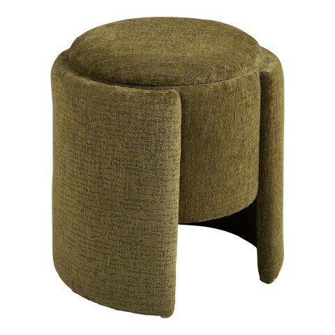Pouf >Walsdorf< in Grün, Stoff - 42x44x42cm (BxHxT)
