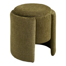 Pouf >Walsdorf< in Grün, Stoff - 42x44x42cm...