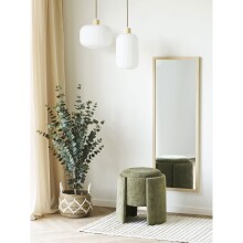 Pouf >Walsdorf< in Grün, Stoff - 42x44x42cm (BxHxT)