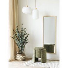 Pouf >Walsdorf< in Grün, Stoff - 42x44x42cm...