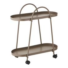 Rollwagen >Empoli< in Braun, Stahl - 27,5x64x60cm...