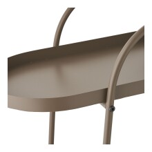 Rollwagen >Empoli< in Braun, Stahl - 27,5x64x60cm (BxHxT)