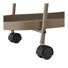 Rollwagen >Empoli< in Braun, Stahl - 27,5x64x60cm (BxHxT)