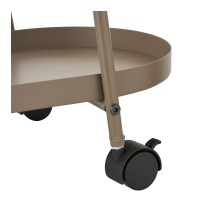 Rollwagen >Empoli< in Braun, Stahl - 27,5x64x60cm (BxHxT)