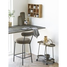 Rollwagen >Empoli< in Braun, Stahl - 27,5x64x60cm (BxHxT)