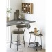 Rollwagen >Empoli< in Braun, Stahl - 27,5x64x60cm (BxHxT)