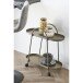 Rollwagen >Empoli< in Braun, Stahl - 27,5x64x60cm (BxHxT)