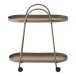 Rollwagen >Empoli< in Braun, Stahl - 27,5x64x60cm (BxHxT)