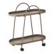 Rollwagen >Empoli< in Braun, Stahl - 27,5x64x60cm (BxHxT)