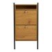 Schuhkipper >Barco< in Eiche natur, Stahl, Melaminfolie - 62x118x26cm (BxHxT)