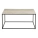 Couchtisch >Vita< in Schwarz / Travertin Dekor - 90x45x60 (BxHxT)