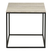 Beistelltisch >Vita< in Travertin, Melaminfolie - 45x45x45cm (BxHxT)