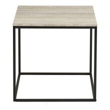 Beistelltisch >Vita< in Travertin, Melaminfolie - 45x45x45cm (BxHxT)