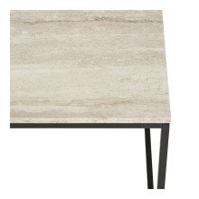 Beistelltisch >Vita< in Travertin, Melaminfolie - 45x45x45cm (BxHxT)