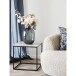 Beistelltisch >Vita< in Travertin, Melaminfolie - 45x45x45cm (BxHxT)