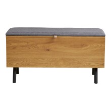 Truhenbank >Barco< in Eiche Natur, Melaminfolie - 92x48x33cm (BxHxT)