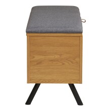 Truhenbank >Barco< in Eiche Natur, Melaminfolie - 92x48x33cm (BxHxT)
