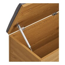 Truhenbank >Barco< in Eiche Natur, Melaminfolie - 92x48x33cm (BxHxT)