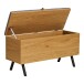 Truhenbank >Barco< in Eiche Natur, Melaminfolie - 92x48x33cm (BxHxT)