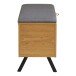 Truhenbank >Barco< in Eiche Natur, Melaminfolie - 92x48x33cm (BxHxT)