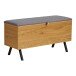 Truhenbank >Barco< in Eiche Natur, Melaminfolie - 92x48x33cm (BxHxT)