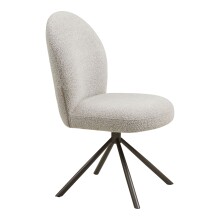 Drehstuhl >Lana< in Sand, Stahl, Stoff, Holzwerkstoff - 50x91,5x63cm (BxHxT)