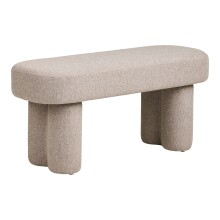 Hockerbank >Weston< in Sand, Stahl, Stoff,...