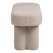 Hockerbank >Weston< in Sand, Stahl, Stoff, Holzwerkstoff - 95x45x36cm (BxHxT)