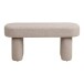 Hockerbank >Weston< in Sand, Stahl, Stoff, Holzwerkstoff - 95x45x36cm (BxHxT)